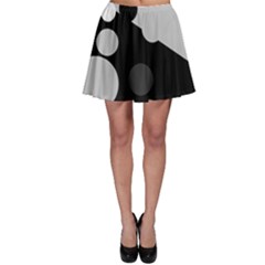Gray Decorative Dots Skater Skirt by Valentinaart