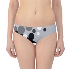 Gray Decorative Dots Hipster Bikini Bottoms by Valentinaart