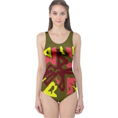 Abstract Design One Piece Swimsuit by Valentinaart
