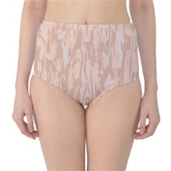 Pink Pattern High-waist Bikini Bottoms by Valentinaart