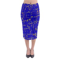 Blue Pattern Midi Pencil Skirt by Valentinaart