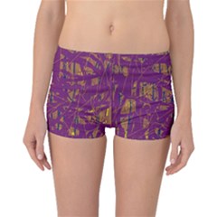 Purple Pattern Boyleg Bikini Bottoms by Valentinaart