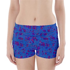 Deep Blue Pattern Boyleg Bikini Wrap Bottoms by Valentinaart
