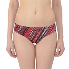 Red And Black Elegant Pattern Hipster Bikini Bottoms by Valentinaart