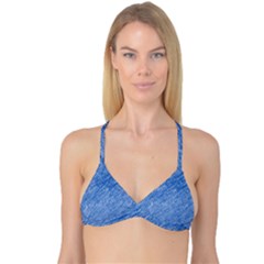 Blue Pattern Reversible Tri Bikini Top by Valentinaart