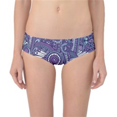 Purple Hippie Flowers Pattern, Zz0102, Classic Bikini Bottoms by Zandiepants