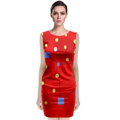 Red Sky Classic Sleeveless Midi Dress by Valentinaart