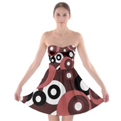Decorative Pattern Strapless Dresses by Valentinaart