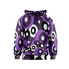 Purple Pattern Kids  Zipper Hoodie by Valentinaart