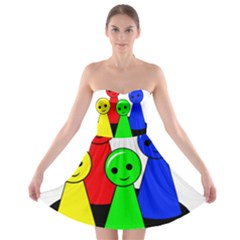 Don t Get Angry Strapless Dresses by Valentinaart