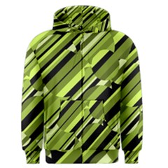 Green Pattern Men s Zipper Hoodie by Valentinaart