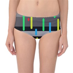 Colorful Pattern Mid-waist Bikini Bottoms by Valentinaart
