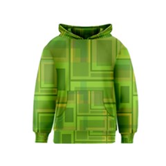 Green Pattern Kids  Pullover Hoodie by Valentinaart