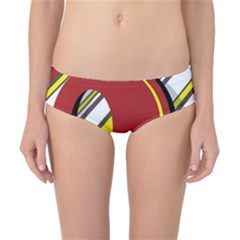 Red And Yellow Design Classic Bikini Bottoms
