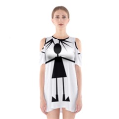 Teenage Girl Cutout Shoulder Dress by Valentinaart