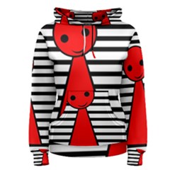 Red Pawn Women s Pullover Hoodie by Valentinaart