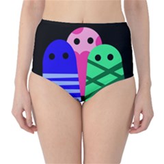 Three Monsters High-waist Bikini Bottoms by Valentinaart