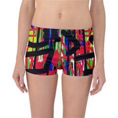 Colorful Abstraction Reversible Boyleg Bikini Bottoms by Valentinaart