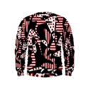 Red, black and white abstraction Kids  Sweatshirt View1