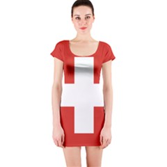 National Flag Of Switzerland Short Sleeve Bodycon Dress by abbeyz71