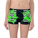 Green abstract design Reversible Boyleg Bikini Bottoms View3