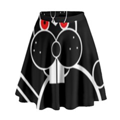 Evil Rabbit High Waist Skirt by Valentinaart