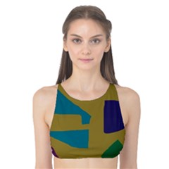 Colorful Abstraction Tank Bikini Top by Valentinaart