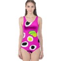 Pink abstract pattern One Piece Swimsuit View1