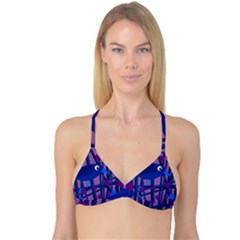 Purple Bird Reversible Tri Bikini Top by Valentinaart