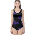 Purple fishes pattern One Piece Swimsuit View1
