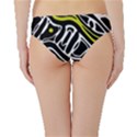 Yellow, black and white abstract art Hipster Bikini Bottoms View2