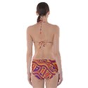 Orange decorative abstract art Cut-Out One Piece Swimsuit View2