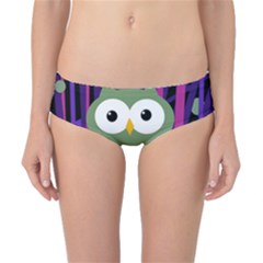 Green And Purple Owl Classic Bikini Bottoms by Valentinaart