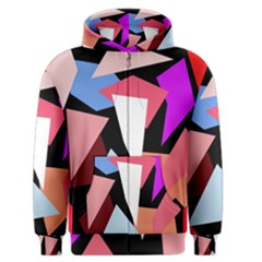 Colorful Geometrical Design Men s Zipper Hoodie by Valentinaart