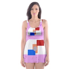 Decorative Abstract Circle Skater Dress Swimsuit by Valentinaart