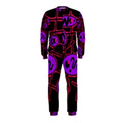 Purple And Red Abstraction Onepiece Jumpsuit (kids) by Valentinaart