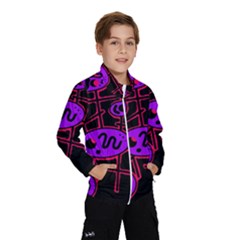 Purple And Red Abstraction Wind Breaker (kids) by Valentinaart