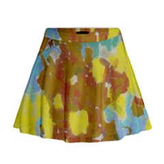 Paint Strokes                                                                                                 Mini Flare Skirt by LalyLauraFLM