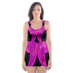 Purple Butterfly Skater Dress Swimsuit by Valentinaart