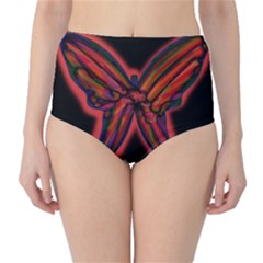 Red Butterfly High-waist Bikini Bottoms by Valentinaart