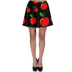 Red Apples  Skater Skirt by Valentinaart