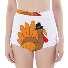 Thanksgiving Turkey - Transparent High-waisted Bikini Bottoms by Valentinaart
