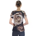 Roses Flowers Short Sleeve Front Detail Top View2