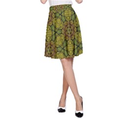 Camo Abstract Shell Pattern A-line Skirt by TanyaDraws