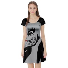 Horror Short Sleeve Skater Dress by Valentinaart