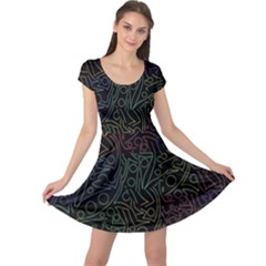 Colorful Pattern Cap Sleeve Dresses by Valentinaart