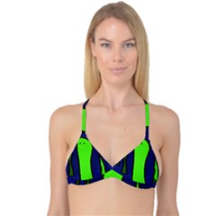 Green Snakes Reversible Tri Bikini Top by Valentinaart