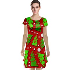 Twisted Christmas Trees Cap Sleeve Nightdress by Valentinaart