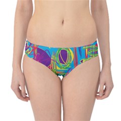 Colorful Abstract Pattern Hipster Bikini Bottoms by Valentinaart