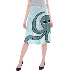 Octopus Midi Beach Skirt by Valentinaart